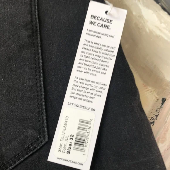 Women’s Black Hudson jeans size 32 NWT - Picture 2 of 3